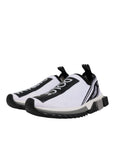 Dolce & Gabbana White Black Slip On Sorrento Sneakers Shoes