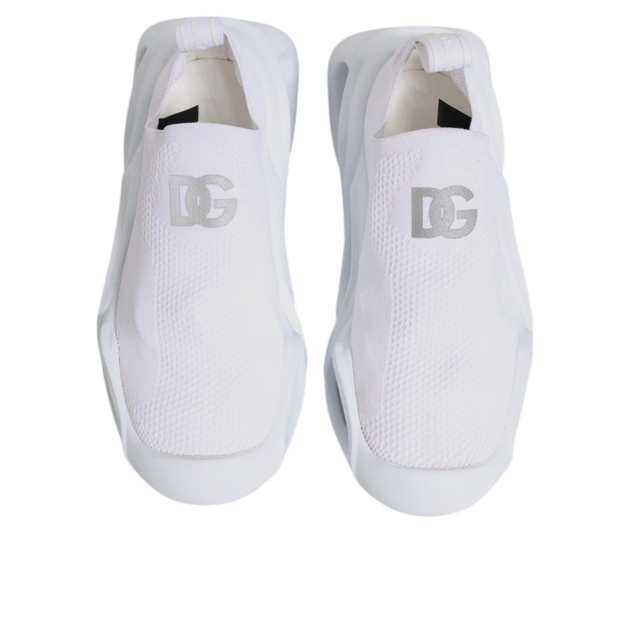 Dolce & Gabbana White Slip On Wave Low Top Sneakers Shoes