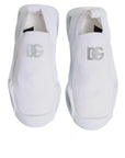 Dolce & Gabbana White Slip On Wave Low Top Sneakers Shoes