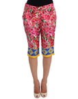 Dolce & Gabbana Multicolor Floral Silk Capri Pants