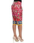 Dolce & Gabbana Multicolor Floral Silk Capri Pants