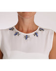 Dolce & Gabbana Elegant Embellished Sleeveless Silk Blouse