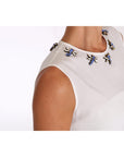 Dolce & Gabbana Elegant Embellished Sleeveless Silk Blouse