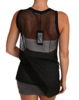 Dolce & Gabbana Elegant Sleeveless Black Mesh Top