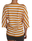 Dolce & Gabbana FIRENZE Sequined Blouse in Orange and White