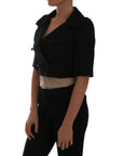 Dolce & Gabbana Chic Black Cropped Double Breasted Blazer