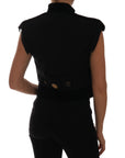 Dolce & Gabbana Embellished Black Military Style Vest