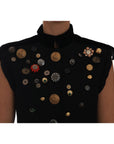 Dolce & Gabbana Embellished Black Military Style Vest