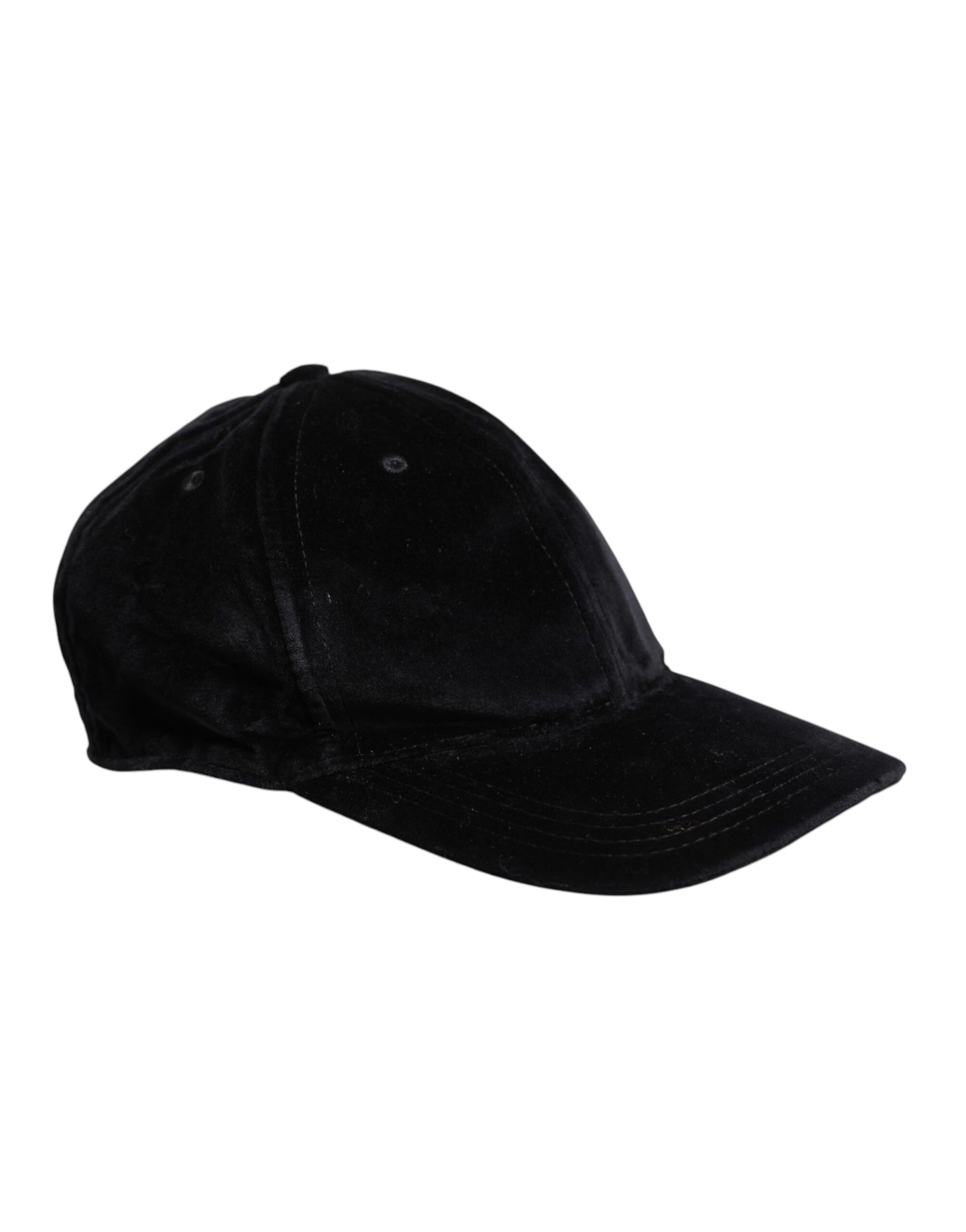 Dolce & Gabbana Black Cotton 6 Panels Baseball Cap