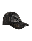 Dolce & Gabbana Brown Leather Logo Monogram Baseball Cap