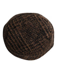 Dolce & Gabbana Brown Houndstooth Wool Woven Bucket Hat