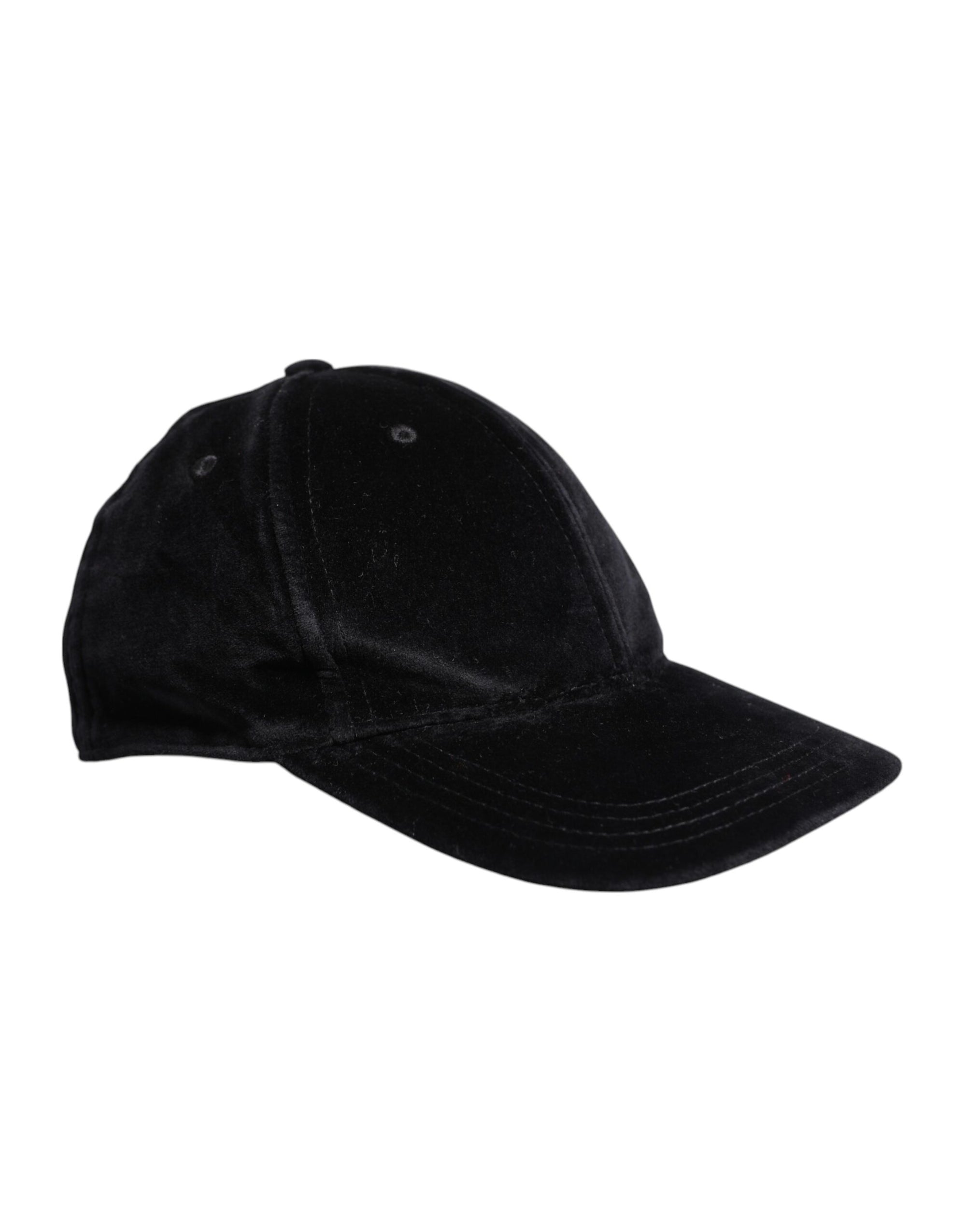 Dolce & Gabbana Black Cotton 6 Panels Baseball Cap