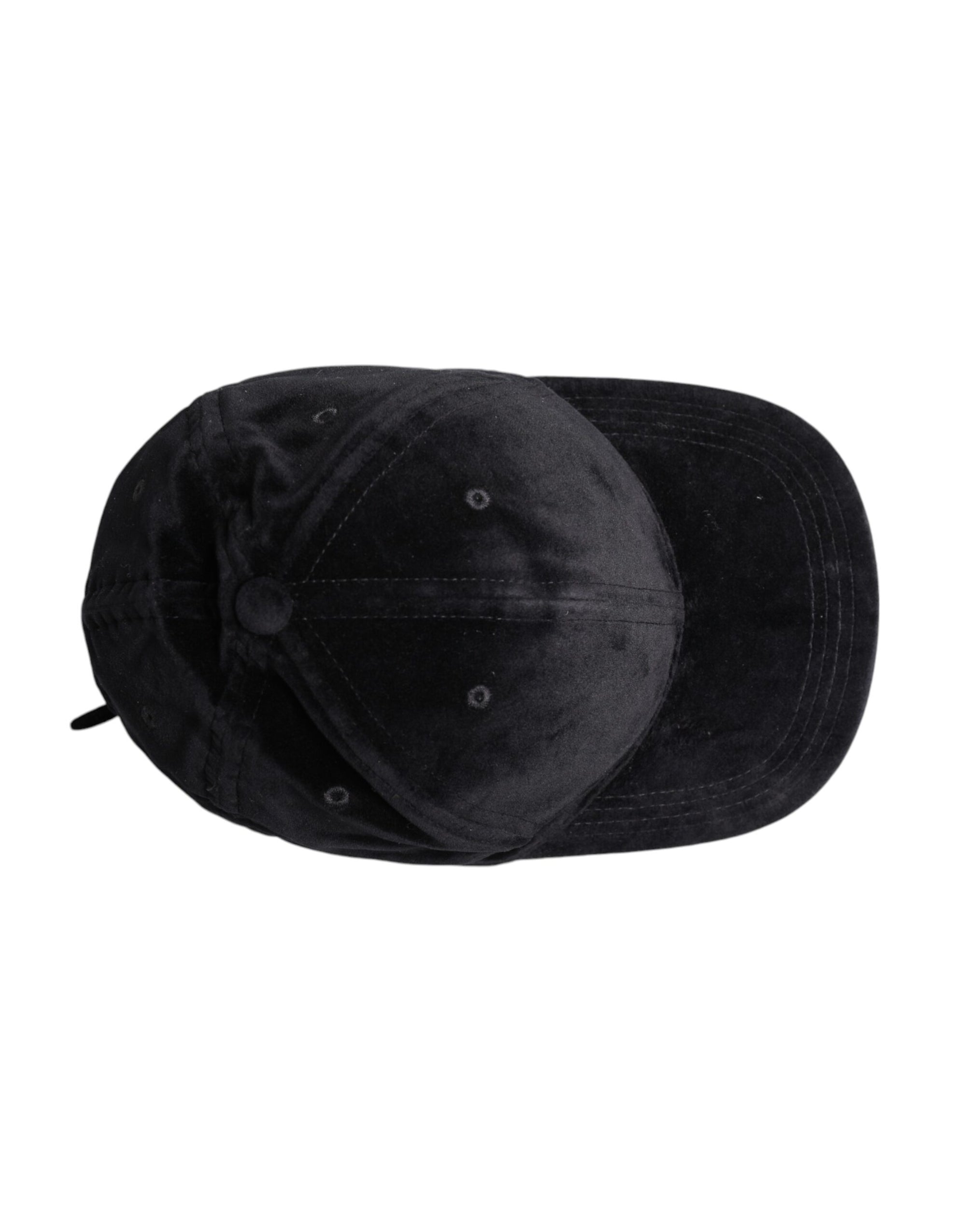 Dolce & Gabbana Black Cotton 6 Panels Baseball Cap
