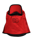 Dolce & Gabbana Red Logo Polyester Wide Brim Balaclava Hat