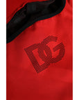 Dolce & Gabbana Red Logo Polyester Wide Brim Balaclava Hat