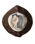 Dolce & Gabbana Brown Logo Monogram Cotton Bucket Cap