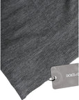 Dolce & Gabbana Gray Wool Blend Knitted Beanie Cap