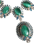 Dolce & Gabbana Gold Brass Pietre Oval Crystal Embellished Necklace