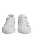 Dolce & Gabbana White Suede Leather Low Top Sneakers Shoes