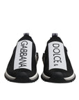 Dolce & Gabbana Black White Slip On Sorrento Sneakers Shoes