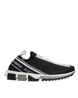 Dolce & Gabbana Black White Slip On Sorrento Sneakers Shoes