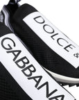 Dolce & Gabbana Black White Slip On Sorrento Sneakers Shoes
