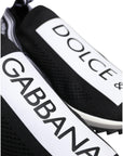 Dolce & Gabbana Black White Slip On Sorrento Sneakers Shoes