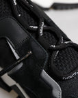 Dolce & Gabbana Black Mesh Sorrento Trekking Sneakers Shoes