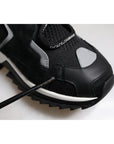 Dolce & Gabbana Black Mesh Sorrento Trekking Sneakers Shoes