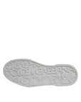 Dolce & Gabbana White Red Leather Logo Low Top Sneakers Shoes