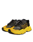 Dolce & Gabbana Yellow Black Daymaster Low Top Sneaker Shoes