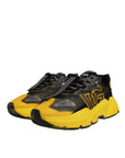 Dolce & Gabbana Yellow Black Daymaster Low Top Sneaker Shoes