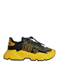 Dolce & Gabbana Yellow Black Daymaster Low Top Sneaker Shoes