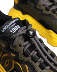 Dolce & Gabbana Yellow Black Daymaster Low Top Sneaker Shoes