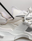 Dolce & Gabbana White Nylon Low Top Space Sneakers Shoes