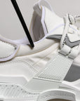 Dolce & Gabbana White Nylon Low Top Space Men Sneakers Shoes