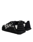 Dolce & Gabbana Black Logo Lace Up Low Top NS1 Sneakers Shoes