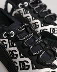 Dolce & Gabbana Black Logo Lace Up Low Top NS1 Sneakers Shoes