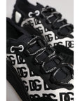Dolce & Gabbana Black Logo Lace Up Low Top NS1 Sneakers Shoes