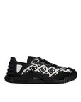 Dolce & Gabbana Black Logo Lace Up Low Top NS1 Sneakers Shoes