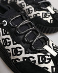 Dolce & Gabbana Black Logo Lace Up Low Top NS1 Sneakers Shoes