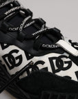 Dolce & Gabbana Black Logo Lace Up Low Top NS1 Sneakers Shoes