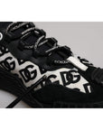 Dolce & Gabbana Black Logo Lace Up Low Top NS1 Sneakers Shoes