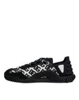 Dolce & Gabbana Black Logo Lace Up Low Top NS1 Sneakers Shoes