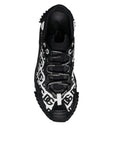 Dolce & Gabbana Black Logo Lace Up Low Top NS1 Sneakers Shoes