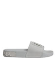 Dolce & Gabbana White Rubber Slides Sandals Beachwear Shoes