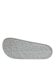 Dolce & Gabbana White Rubber Slides Sandals Beachwear Shoes