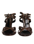 Dolce & Gabbana Bordeaux Ankle Strap Heels Sandals Shoes