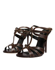 Dolce & Gabbana Bordeaux Ankle Strap Heels Sandals Shoes