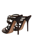 Dolce & Gabbana Bordeaux Ankle Strap Heels Sandals Shoes